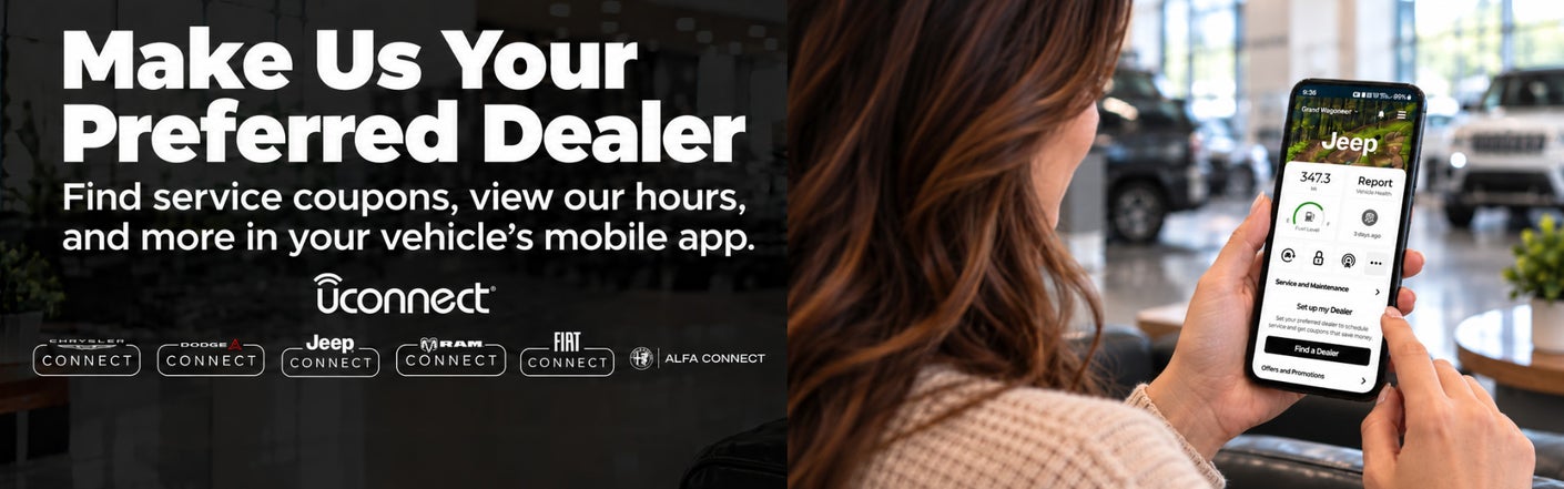 uconnect® make us your preferred dealer | Winnsboro Chrysler Dodge Jeep Ram in Winnsboro LA