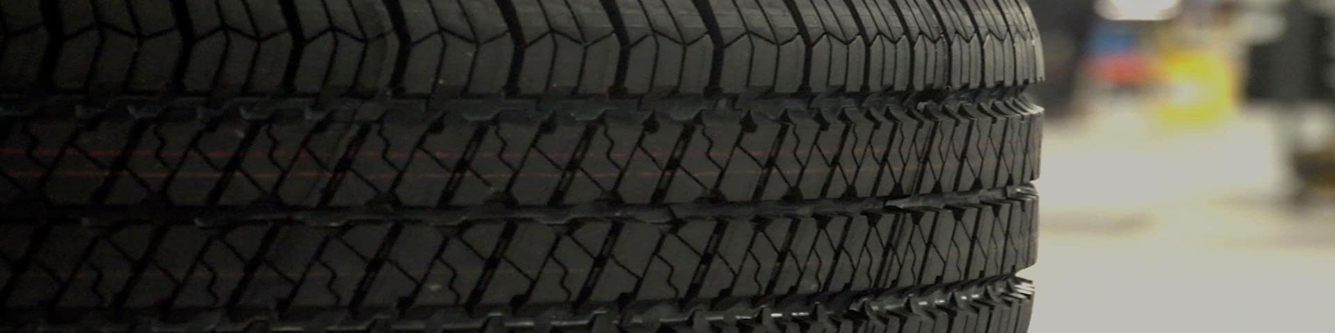 Close up view of a tire